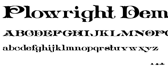 Plowright Demo font